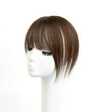 Hair Toppers For Women Real Human Hair, 360°3D Cover Toppers Hairpieces For Women With Thinning Crown Wispy Clip In Bangs Realistic Scalp Hairline  For Halloween And Christmas Parties Dinners Daily Life Travel Etc Suitable - S2 - 查看 2