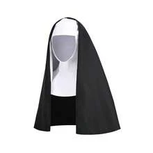 Colorful House Women Nun Costume Set Adult Traditional Nun Outfit Dress Halloween Cosplay Costume{"Size_name":"Large","Color_name":"ProfessionalWithZipper"} - 專業拉鍊 - 查看 6