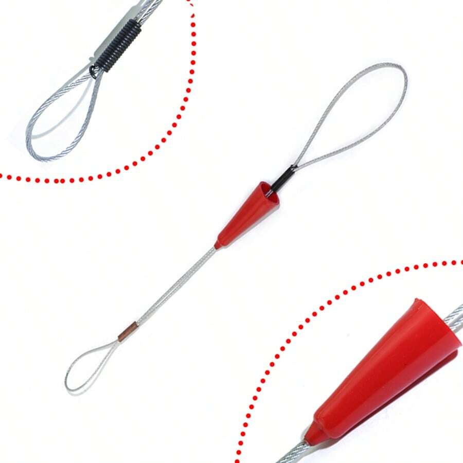 Cable Puller Wire Connector Fish Tape Fastener Tool Universal Wire Traction Steel Rope Quick Pulling Wire Cable Puller - Red - View 1