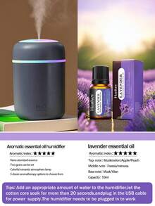 Miniaturowy, kolorowy nawilżacz powietrza do samochodu, pojemność 300 ml, zasilanie USB, czarno-biały i różowy (3 kolory do wyboru), z funkcją zimnej mgły i nastrojowym oświetleniem, 5 rodzajów aromatycznych olejków eterycznych do wyboru. Spray aromaterapeutyczny nadaje się do samochodów, sypialni, salonów, biurek, małych nawilżaczy samochodowych, dekoracji sypialni i prezentów tworzących atmosferę. Służy do codziennego nawilżania powietrza, uzupełniania wody i osuszania. Wymaga podłączenia do prądu.
