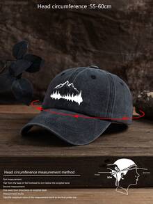1pc Men's 1975 Graphic Outdoor Sports Casual Distressed Adjustable Baseball Cap, Suitable For Daily Wear