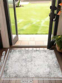 1PC Machine Washable Large - Size Modern Light Gray Abstract Pattern Area Mat Rug Indoor Living Room Decorative Rug With Stylish Light Gray Abstract Pattern Design Easy Clean Floor Mat For Home Decoration Kitchen Rug