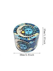 1 pieza Molinillo de especias portátil con luna azul y sol marrón, Moledor de polvo de especias, Accesorios para hombres y mujeres, Regalo para el Día de San Valentín, Navidad, Halloween - Multicolor - Ver 6