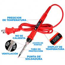 ELE-GATE Kit de Soldadura de Temperatura Ajustable LCD Cerámica - Multicolor - Ver 5