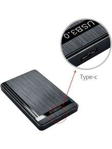 Caja de almacenamiento para disco duro externo SATA a USB 3.0 de 2,5 pulgadas, compacta, color negro El mejor regalo de San Valentín - Negro - Ver 2