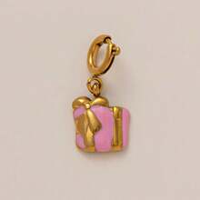 1pc Sweet And Cute New Fashionable Imitation Food Series Chili Mushroom Doughnut Hornbread Cheese Fries Toast Cake Blueberry Stainless Steel Pendant, Electroplated 18K Gold, Suitable For DIY Jewelry, Necklace, Bracelet Accessories, Earrings, Keychains, Bag Accessories, Women's Jewelry Accessories, Wallet Accessories, Small Pendant, Stainless Steel DIY Accessories