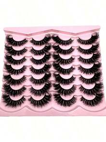 14 Pairs Russian Strip Lashes Natural Looking Soft & Fluffy Mink Lashes 3D False Eyelashes Russian Volume Eyelashes Eyelashes Dramatic Mink Lashes Wispy Long Foxy Eye Lifting Look Eyelash Extension Kit Full Eyelash Strip To Lengthen And Volumize Outer Corner Of Your Eye Beauty Makeup Warehouse (Mix Styles) -