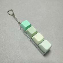 1pc Random Keyboard Fingertip Spinner Toy 4-In-1 Keyboard Keychain Cube Mechanical Click Toy, Stress Relief Gift Suitable For Office, School, Home (Gradient Color) - Multicolor - View 5