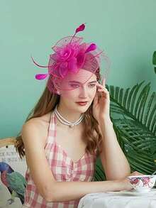 1 Pc Fascinators Hats 20s 50s Hat Pillbox Hat Tea Party Headwear With Veil For Girls And Women, Mini Top Hat