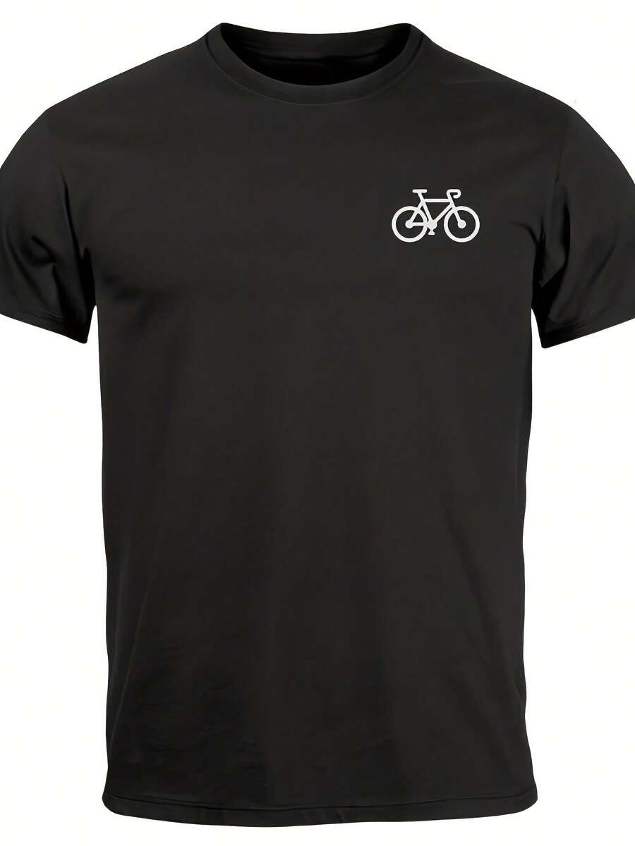S T-Shirt Bicycle Bike Print Shirt Logo Print Cyclist Outdoor Fashion- - 款式26 - 查看 1