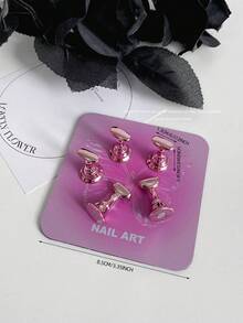 Decoraciones de arte de uñas, cruzada de alta demanda de mariposas, corazones y formas geométricas de colores con base metálica magnética, soporte de exhibición de arte de uñas coreano, accesorios de fotografía, manualidades DIY