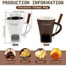 Ceramic Chocolate Melting Pot, Cheese Warmer Cup, Chocolate Melting Pot For Kitchen - Multicolor - View 7