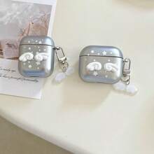 苹果蓝牙耳机保护套，翅膀和星星图案，防刮擦防震