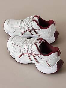 全新男女休闲运动鞋，厚底运动鞋，情侣鞋，适合所有季节 - 紅色 - 查看 7