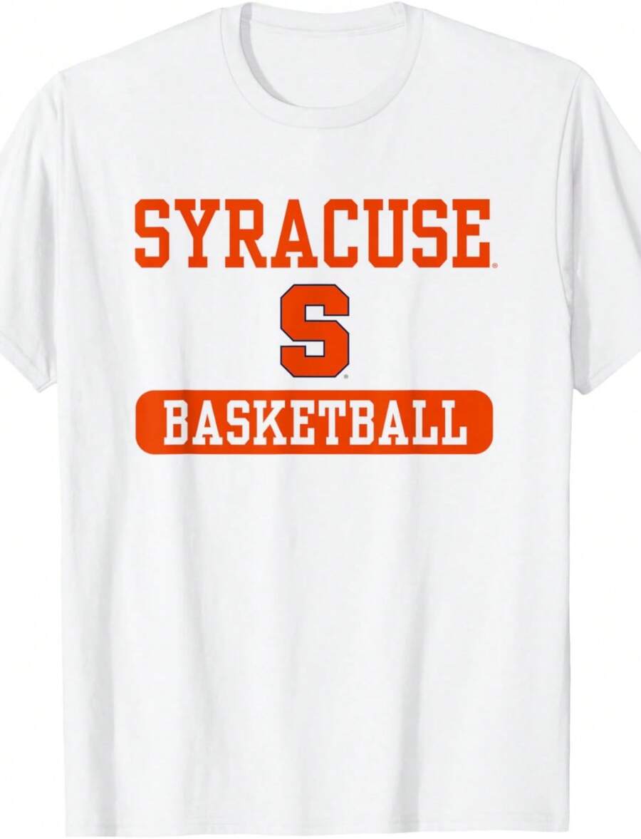 Syracuse Orange Basketball Logo Officially Licensed T-Shirt - White - View 1