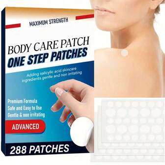 288 st hydrokolloida akneplåster - Ger osynlig täckning, Fri från parabener och doftämnen, Rengör och skyddar, Lämplig för vuxna och vuxna, För daglig användning i ansiktet, Aknebenägen hudvård, Hudvårdsprodukter