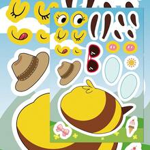 8 piezas de pegatinas a prueba de agua y duraderas con temática de abeja, adecuadas para decorar diarios DIY, cuadernos, portátiles, guitarras, patinetas, equipaje, teléfonos, útiles escolares, regalos de fiesta y vacaciones - Multicolor - Ver 3