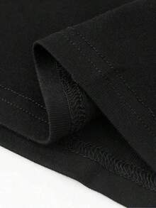 Blusas para mujer,blusas elegantes dama,playeras de mujer,tops de mujer,T shirt   blanco y negro, estampado flor hibisco, impresión de alta calidad , cuello redondo, corte holgado básico, transpirable, versátil, lavable a máquina, cómoda, talla S ~ 2XL, diaria, casual, deportes, imprescindible para el verano. - Negro - Ver 4