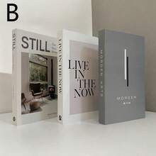 3pcs Minimalist Fake Book Decor With Inspirational Quotes, Suitable For Office, Villa, Coffee Table - Multicolor - View 5