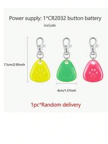 1pc Random Color LED Pet Pendant Collar, Waterproof Dog Collar Light For Outdoor Walking, Silicone LED Dog Collar Dog Tag Light For Night, Battery Included
