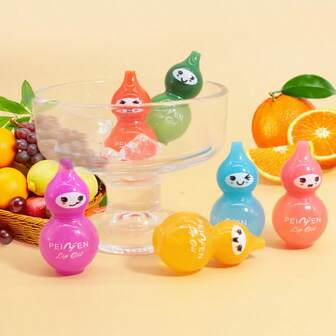 PEINFEN ลิปออยล์ทรงน้ำเต้า 6 สี บำรุงริมฝีปาก, ให้ความชุ่มชื้น & เติมเต็มริมฝีปาก