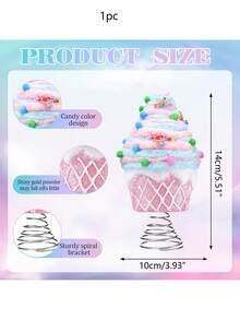 1PC Đồ trang trí cây thông Noel hình bánh cupcake màu hồng, đồ trang trí cây thông Noel hình bánh rán kẹo, đồ trang trí cây thông Noel hình bánh rán kẹo, đồ trang trí Giáng sinh màu pastel cho Giáng sinh, năm mới, trang trí tiệc sinh nhật - Nhiều màu - Xem 3