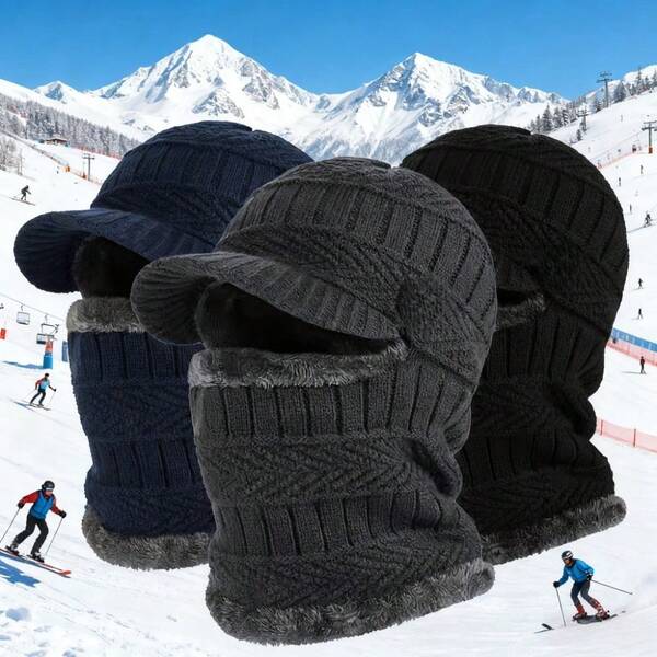 Winter Knit Hat, Windproof Ear Protection Design, Thermal Lined Thick Warm, Suitable For Outdoor Skiing, Hiking, Cycling, Commuting. Versatile Casual Style, Locks In Warmth In Freezing Winters, Fashionable And Practical, Great Choice For Students And Office Workers In Autumn/Winter