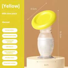 1 Peça Coletor de Leite Materno de Silicone, Bomba de Leite Manual Portátil, Coletor de Leite com Ventosa Portátil, Bomba de Leite Materno Não Elétrica para Coletar Leite Vazado, Não Possui Função de Sucção
