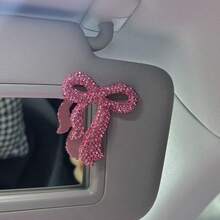 New Arrival Ceramic Rhinestone Bow Car Interior Decor Sticker, DIY Goddess Ins Perfect Gift - Multicolor - View 12