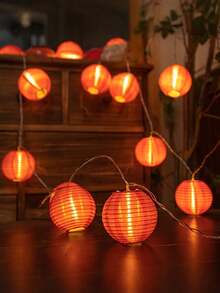 Chinese New Year Red Lantern String Lights, Home Holiday Decor Lights, Suitable For New Year, Festivals, Parties, Room, Living Room Decoration