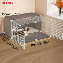 Enclosed Heating Cat Nest With Litter Box, All-In-One Maternity Ward For Cats, Breeding Box For Giving Birth And Raising Kittens