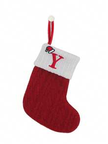 Knit Monogram Christmas Stockings,Christmas Stockings Small Xmas English Letters Hanging Stockings Christmas Socks Double Sided Fireplace Hanging Stockings For Christmas Party Decoration New Year Party Gift Favors Supplies,Personalized Initial Christmas Stocking, Family Holiday Xmas Party Decor Home Decor Christmas Decorations Room Decor Winter
