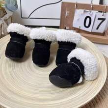 Small Dog Shoes Winter Warm Snow Boots, Thermal Lining, Suitable For Poodle, Teddy, Walking In Snow, Available In Multiple Colors
