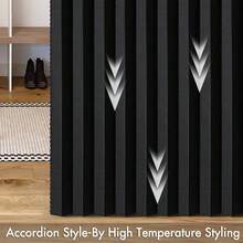 Accordion Style Magnetic Folding Door Curtains DoorwaysCloset, Room Divider Pleated Drapes With Hooks Interior Living RoomBedroomOpen Closet, White, W39x L78 Inches, 1 Panel - Rộng 39" x Dài 78" (Gói 1) + Đen - Xem 6