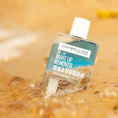 Maybelline 美宝莲眼唇卸妆乳 - 超温和无油配方，快速溶解防水睫毛膏和持久唇膏，温和不刺激，滋养敏感眼周肌肤，保湿免洗卸妆乳，100毫升便携装，日常快速清洁，不留残留，不粘腻，经皮肤科医生测试，打造无瑕妆容，温和呵护肌肤。