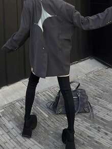 بوت نسائية فوق الركبة، بوت سوداء، بوت جوارب مرنة مصنوعة من الأقمشة المحبوكة، بوت طويلة ذات كعب سميك، بوت خريفية، بوت كعب عالي بأصبع مربع، بوت طويلة أنيقة سهلة الارتداء