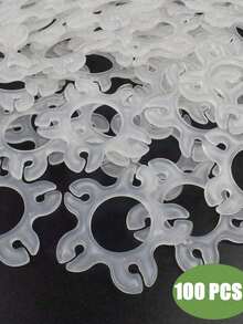 4.8厘米可重复使用塑料气球夹，带多功能扣，适用于婚礼、生日、派对装饰、气球拱门、情人节、周年纪念日、生日等场合。 - 彩色 - 查看 1