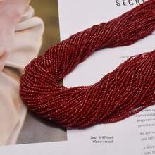 2毫米 1串 180颗 玻璃珠 小刻面玻璃吊坠隔珠 用于珠宝制作 DIY配件 - 2mm 瓷料小珠子 - 查看 30