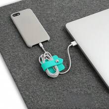 Headphone Cable Organizer, Headphone Stand, Cable Winder And Cable Manager For Desk, Nightstand, And On-The-Go Travel - Premium Adjustable Organizer For Tidy Cables, Earbud And USB Cord Management, Multi-Compartment Design, Matte Finish, Anti-Slip Base, Cable Tie Options, Ideal For Home Office, Studio, Dorm, And Study Spaces; Great Valentine's Day Gift, Mother's Day Gift, Christmas Gift - Multicolor - View 9