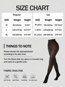 Fleece Lined Thermal Tights Woman Sexy Translucent Pantyhose Slim Winter Warm Thick Velvet Stockings Female Magic Leggings With A Variety Of Colors Suitable For People Of Different Skin Colors - 黑透膚 - 查看 7
