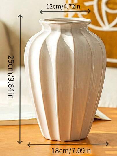 Pc Of Ceramic Vase Retro Elegante It's Flower Arrangement In The Living Room, Moderne ative Piece Dried Flowers, An Ornament Meubel Table. It Can Be Holding Fresh Flowers Water Or Inserting Plastic Artificial Serving As ation Coffee Tables, Desks Room At Home.Room ation, Home ation. Back To School Supplies Glass view 11