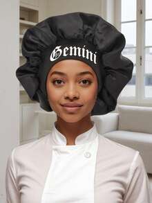 1 pieza Gorro de mujer con estampado de seda satinada suave, gorro de dormir casual y cómodo tipo turbante