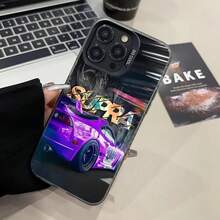 Super S-Supra-S Mobile Phone Case Compatible With  16 15 14 13 12 11 X XR XS 8 7 Pro Max Plus Translucent Color Printing Luxury Cover, Cover Compatible With  17 Pro Case,  17 Pro Max Case,  17 Case,  16 Pro Case - Black4 - View 5