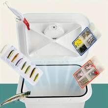1pc Large Capacity Marine Deck Storage Box, Heavy - Duty ABS Material, Waterproof Boat Organizer;   Practical Nautical Style, White Color, Square Shape, Features Rotating Lid & Sealed Edge Detail. Waterproof & Secure Storage,Ideal For Storing Fishing Tackle, Boat Essentials On Yacht, Deck.   Marine Storage Solution Perfect For Year - Round Boating, Fishing Trips, Summer Water Activities & Great As A Gift For Boaters, Fishing Enthusiasts On Father's Day, Christmas, Boat Celebrations. (White) - 黑與白 - 查看 10