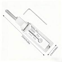 Stainless Steel Key Decoder 2 In 1 Precision Hook & Pick SS001 Lock Decoder O-Ring Pickup Maintenance Hand Kit Joint Press Kit Box Gear Wrench Trucking Repair Tool Car Accessories Cobalt Impact Hex Head Allen Set - 1 - 查看 9