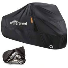 Funda para Bicicleta Moto Impermeable al Aire Libre Cubierta Resistencia al Agua Proteccin Polvo Viento Sol con Orificio de Bloqueo Antixido Funda para Vehculos, Bicicleta de Montaa, Carrectera, Pista, Moto Deportivo - Bicicleta - Ver 2