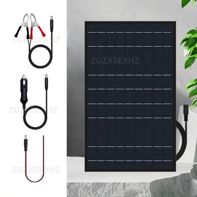 ZGZXSEXHZ DC Portlu 1 Adet 10W Taşınabilir Siyah Güneş Paneli, Yüksek Verimli Çıkış, Karavan Seyahati, Otonom Tur, Açık Hava Kampı, Bahçe ve Balkon Aydınlatması, Evcil Hayvan Evi Havalandırması, Yürüyüş ve Macera, Balık Tutma, Acil Durum Yedek Gücü, Mobil Şarj, Küçük Ev Aletleri Güç Kaynağı İçin Uygun