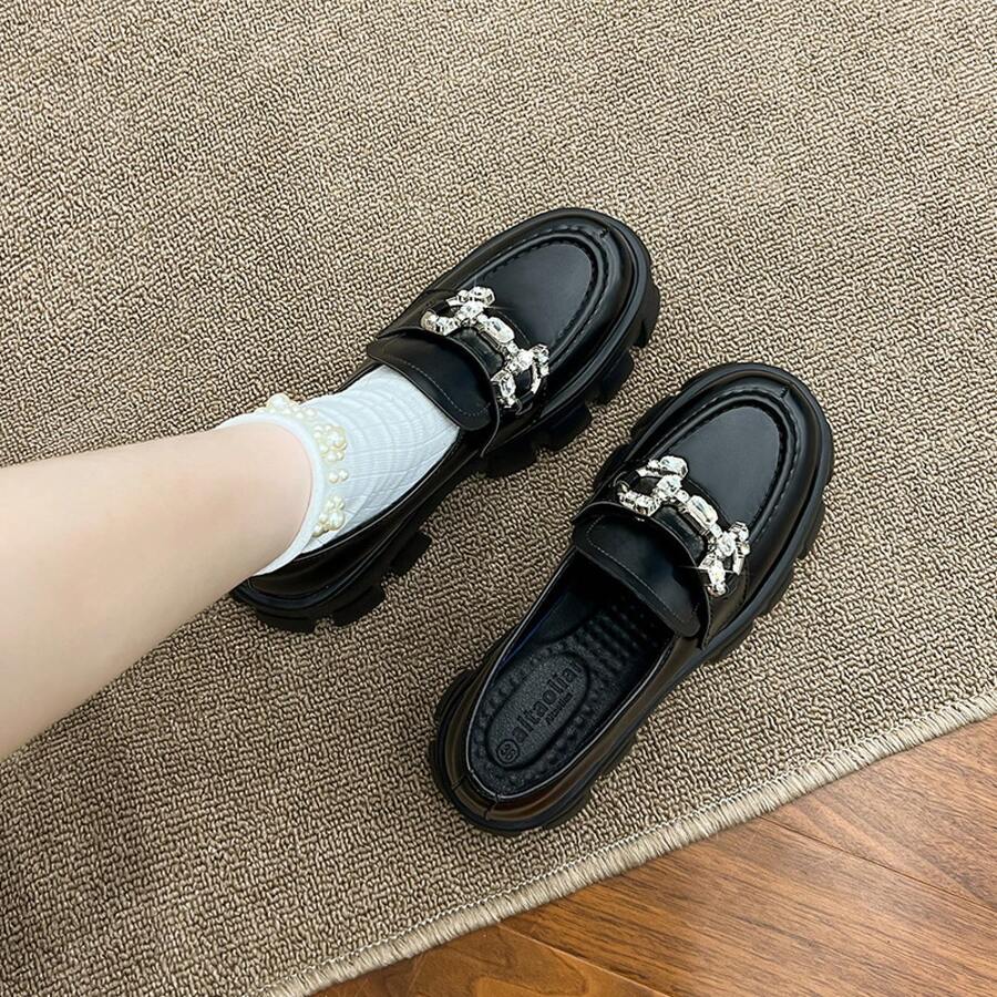 Women Loafers Shoes - Đen mờ - Xem 1