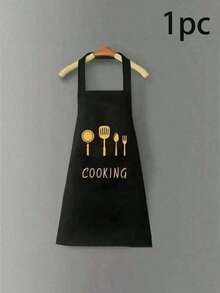 1pc Women's Apron, Easy To Clean Household Fashion Princess Style Cooking Apron, Floral Pattern Bib Apron, Oil & Stain Resistant Princess Dress Style - Multicolor - View 12