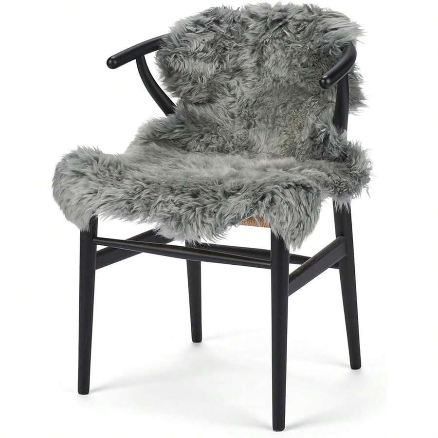 Sheepskin Long Hair 2x3 Ft | Bedside Rugs For Bedrooms, Sofa, Chair Or The Dining Table | Each Sheepskin Rug Isand Created By Nature | Small Fluffy Rug In Color Light Grey - 多色840 - 查看 1